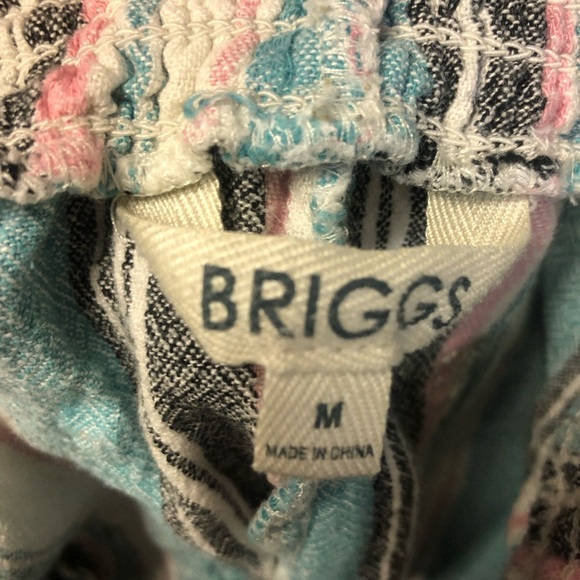Briggs Striped Women's Shorts Pink Blue Medium Lightweight - Picture 4 of 4